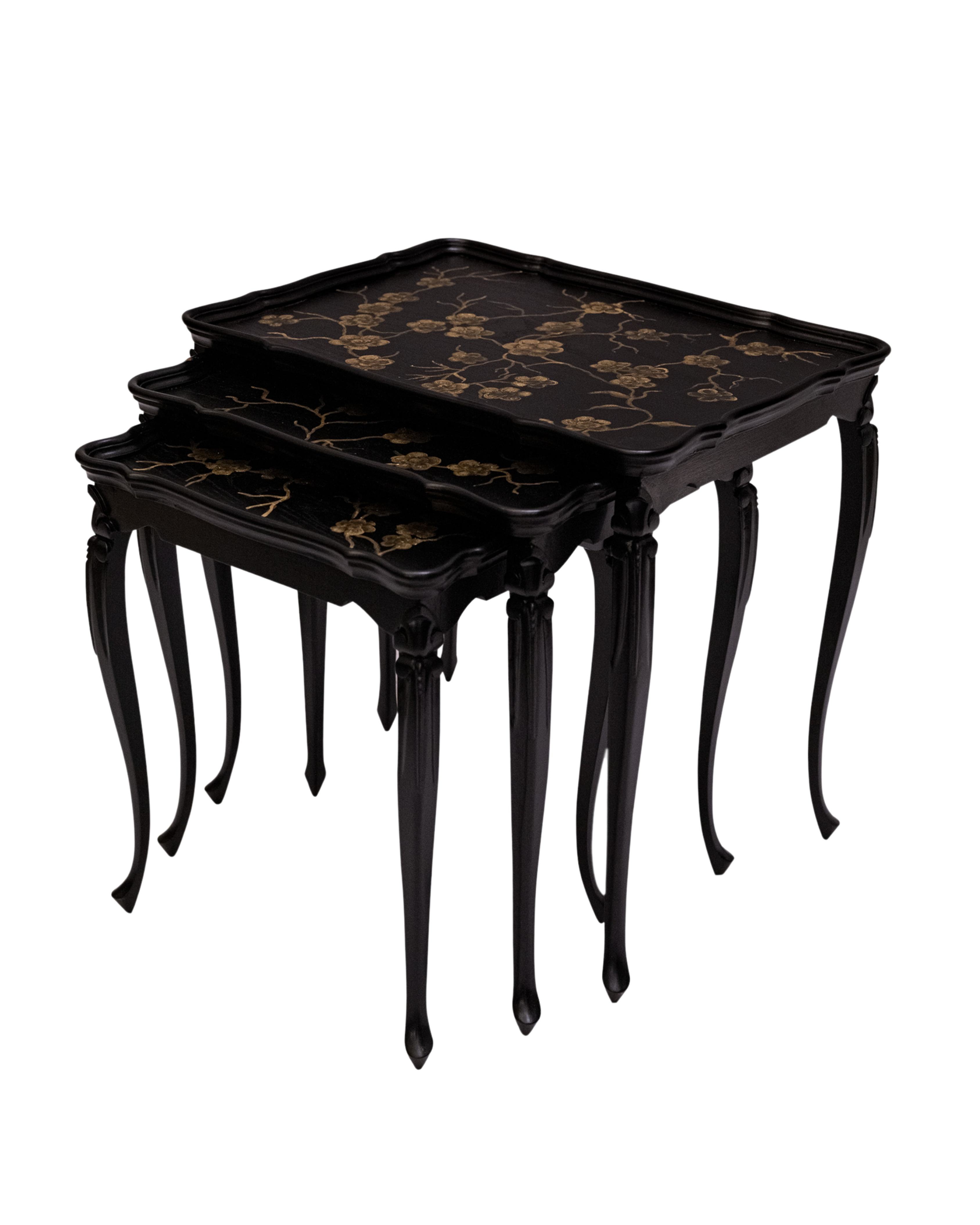 Chinoiserie Black Lacquer Net Set