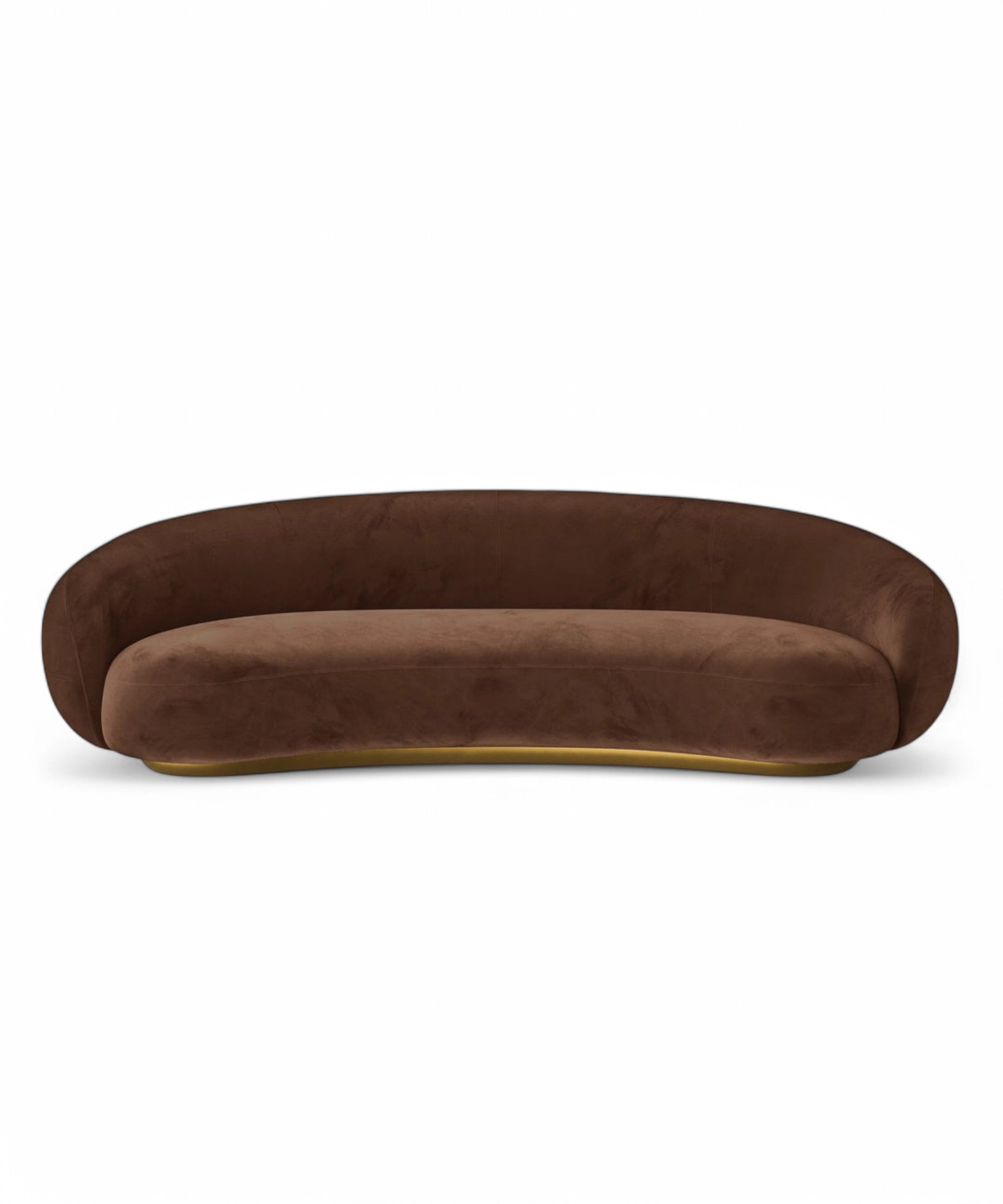 4 Seater Sofa Coffee Brown Velvet