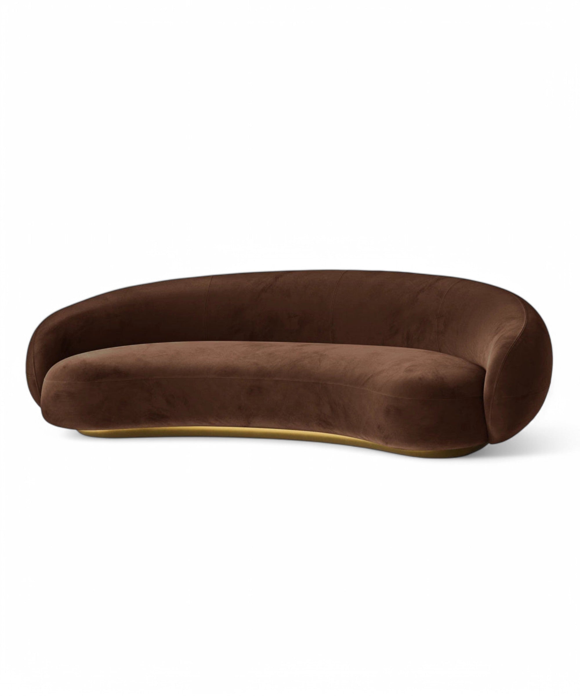 4 Seater Sofa Coffee Brown Velvet