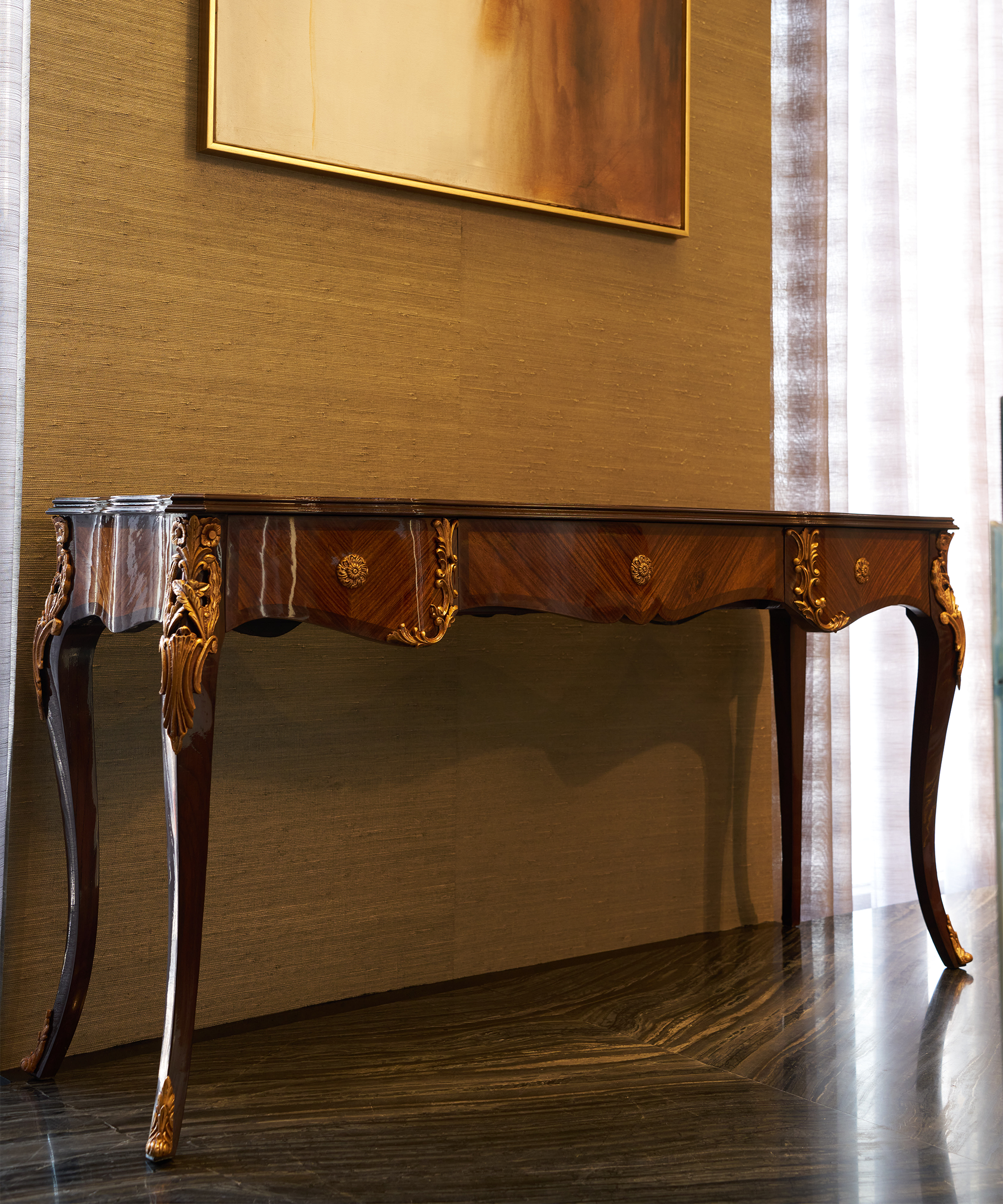 Louis veneer console
