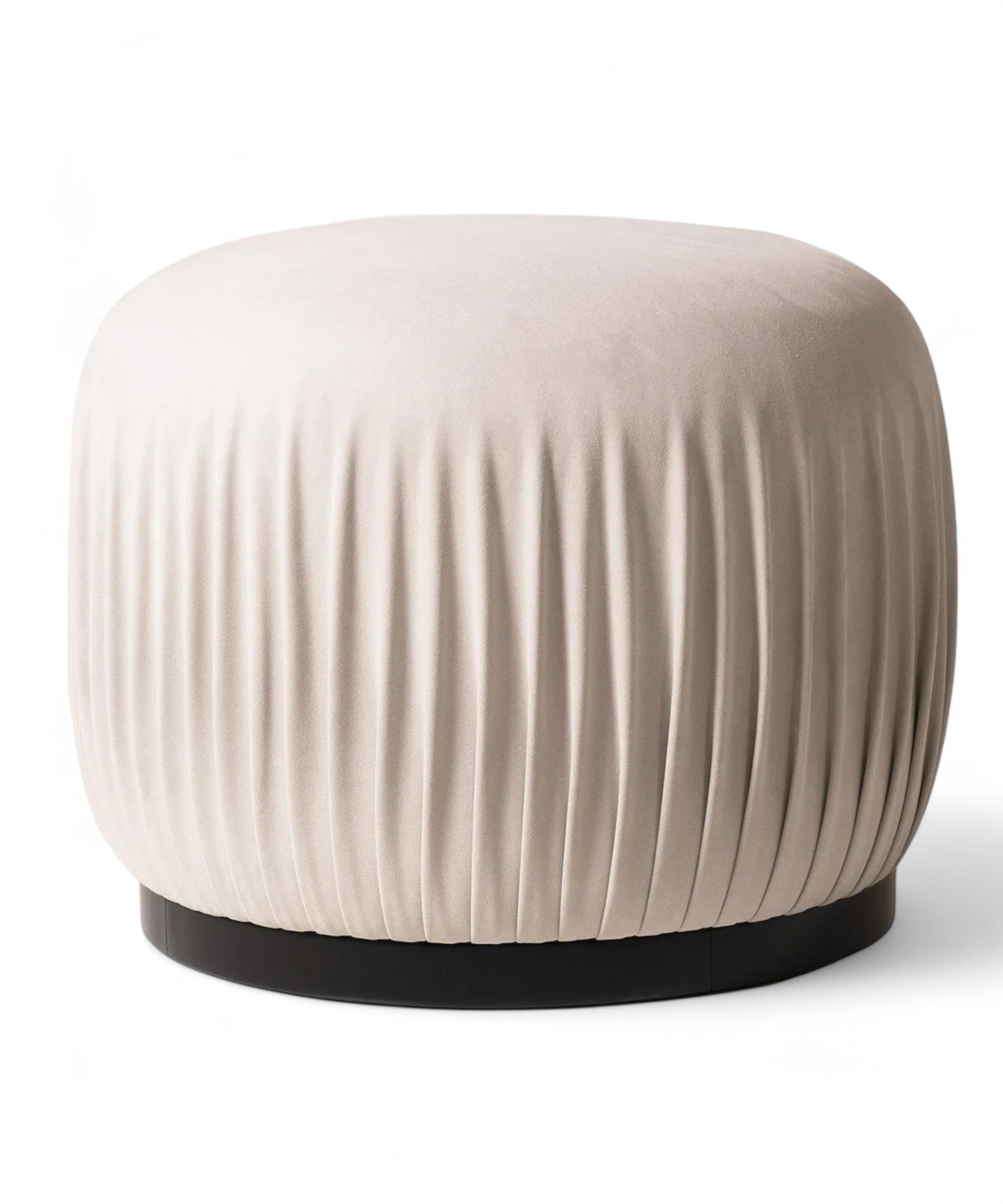 Monochrome Pleat Pouf