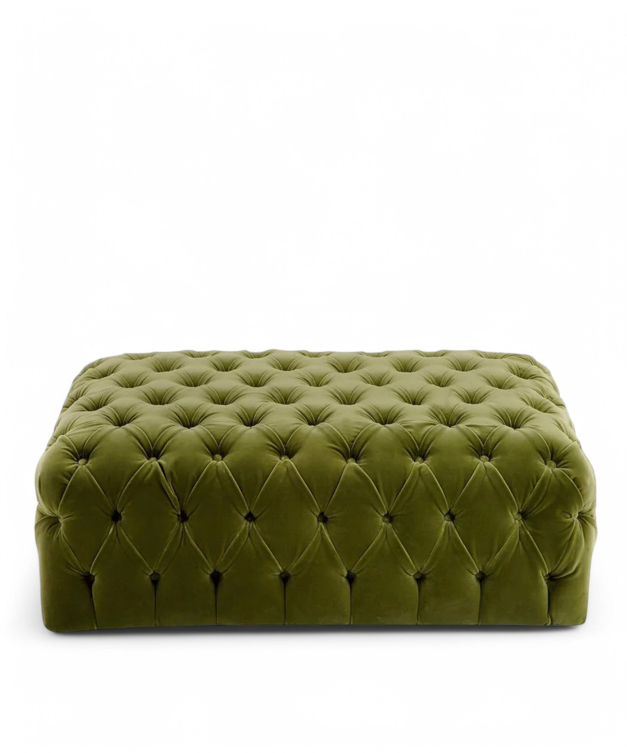 Verdant Buttoned Ottoman