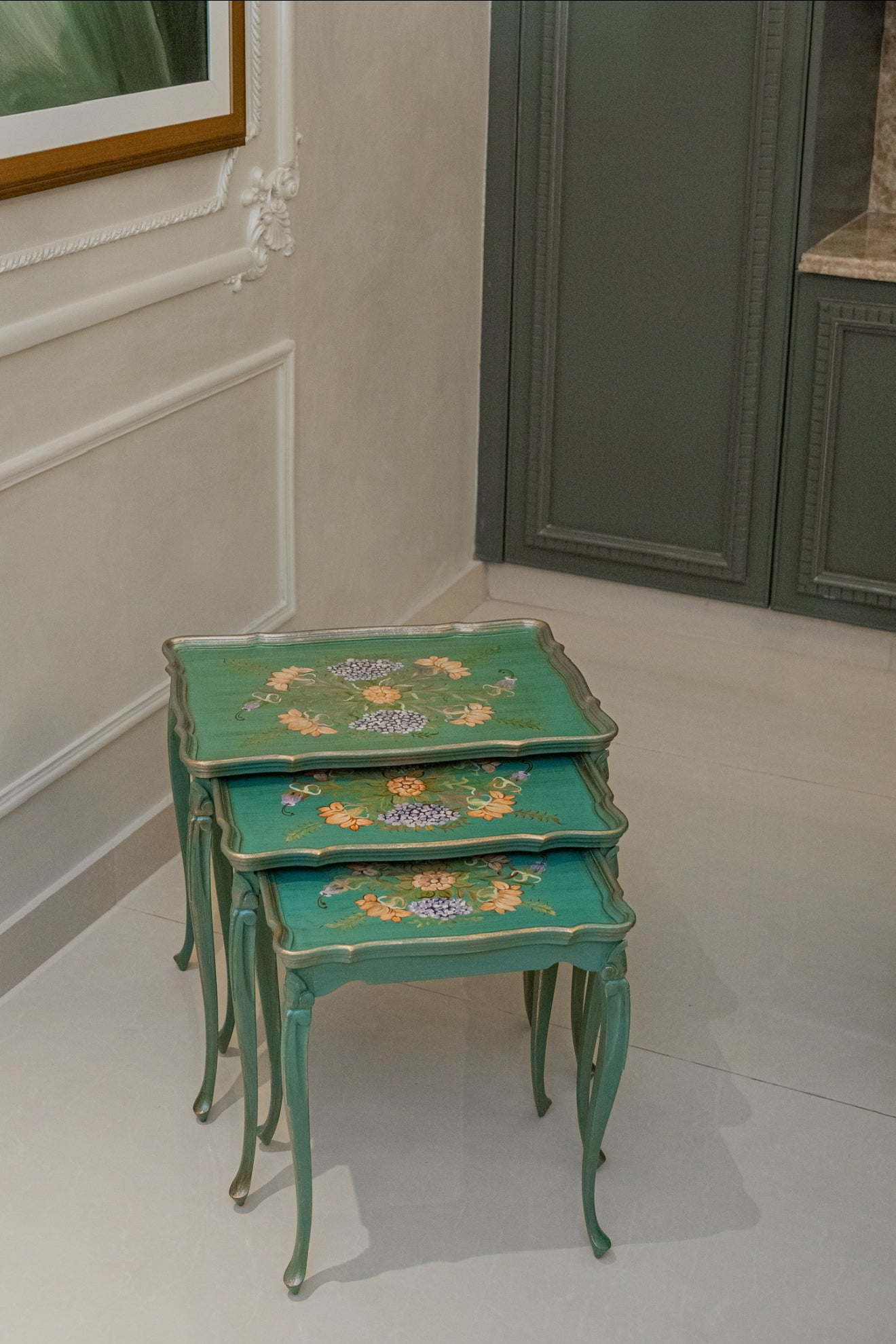 Rustic Forest Nesting Table