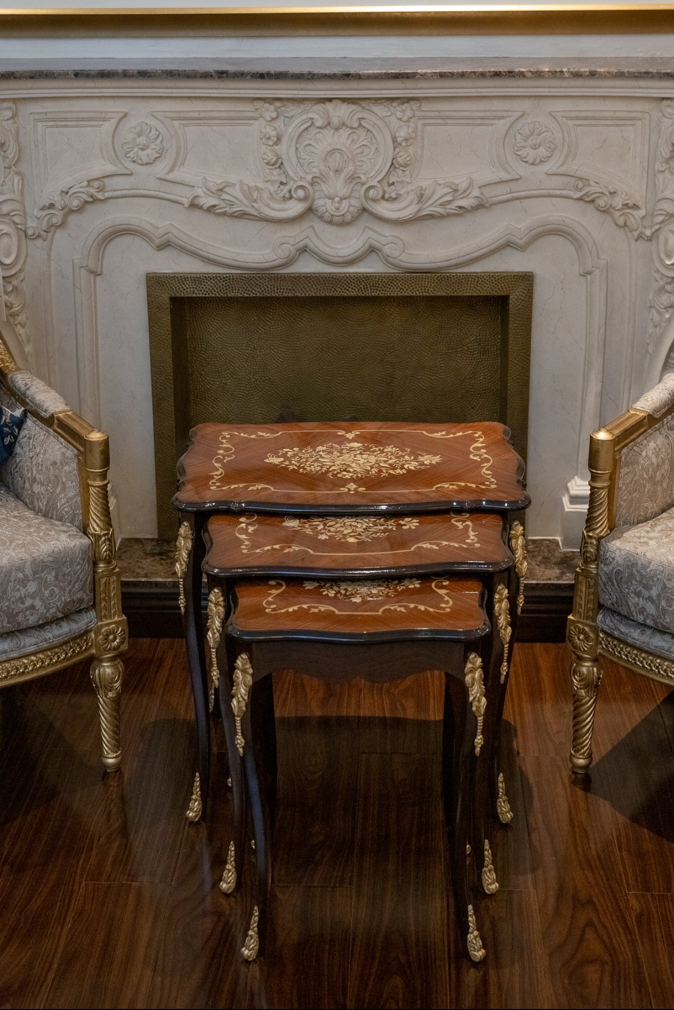 Antique French Louis Style Veneer